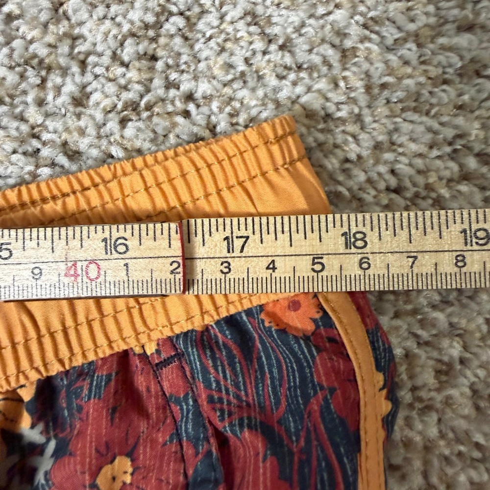 Maamgic Mens Floral Swim Trunks Orange Yellow Daisy Mesh Lined Board Shorts XL - Picture 5 of 10